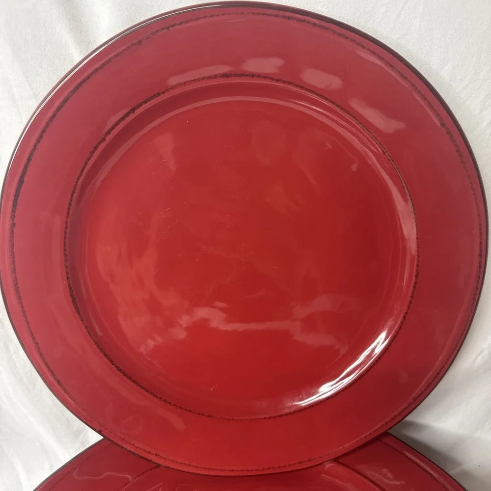 Citrus Grove Solid Red Valentine Stoneware 11